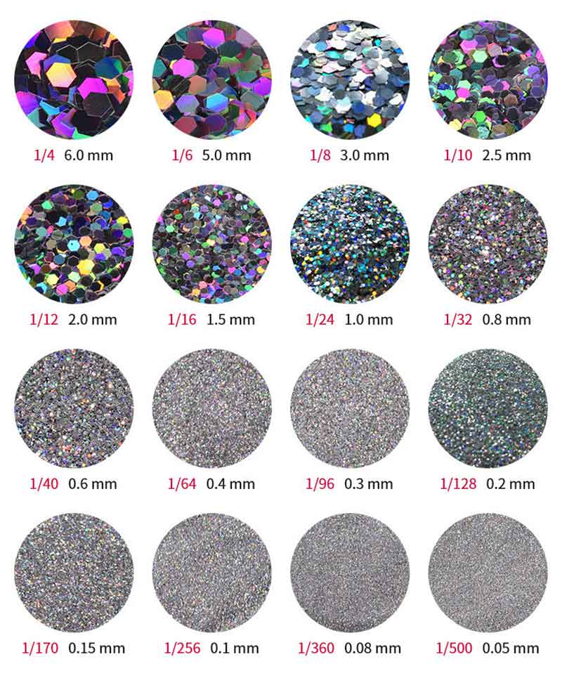 Different-size-and-shape-of-glitter-powder