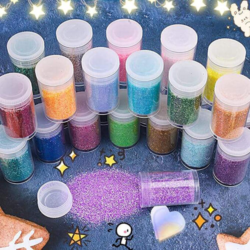 Holographic glitter powder for crafts