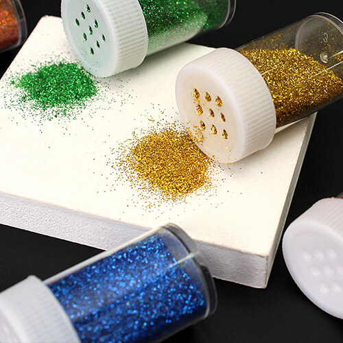 Holographic glitter powder for scrapbooking